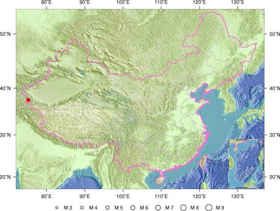 新疆喀什地区发生5.5级地震 震源深度8千米